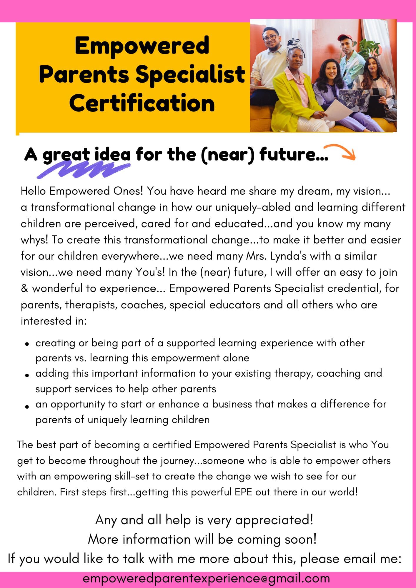 Empowered Parents Specialist Certification