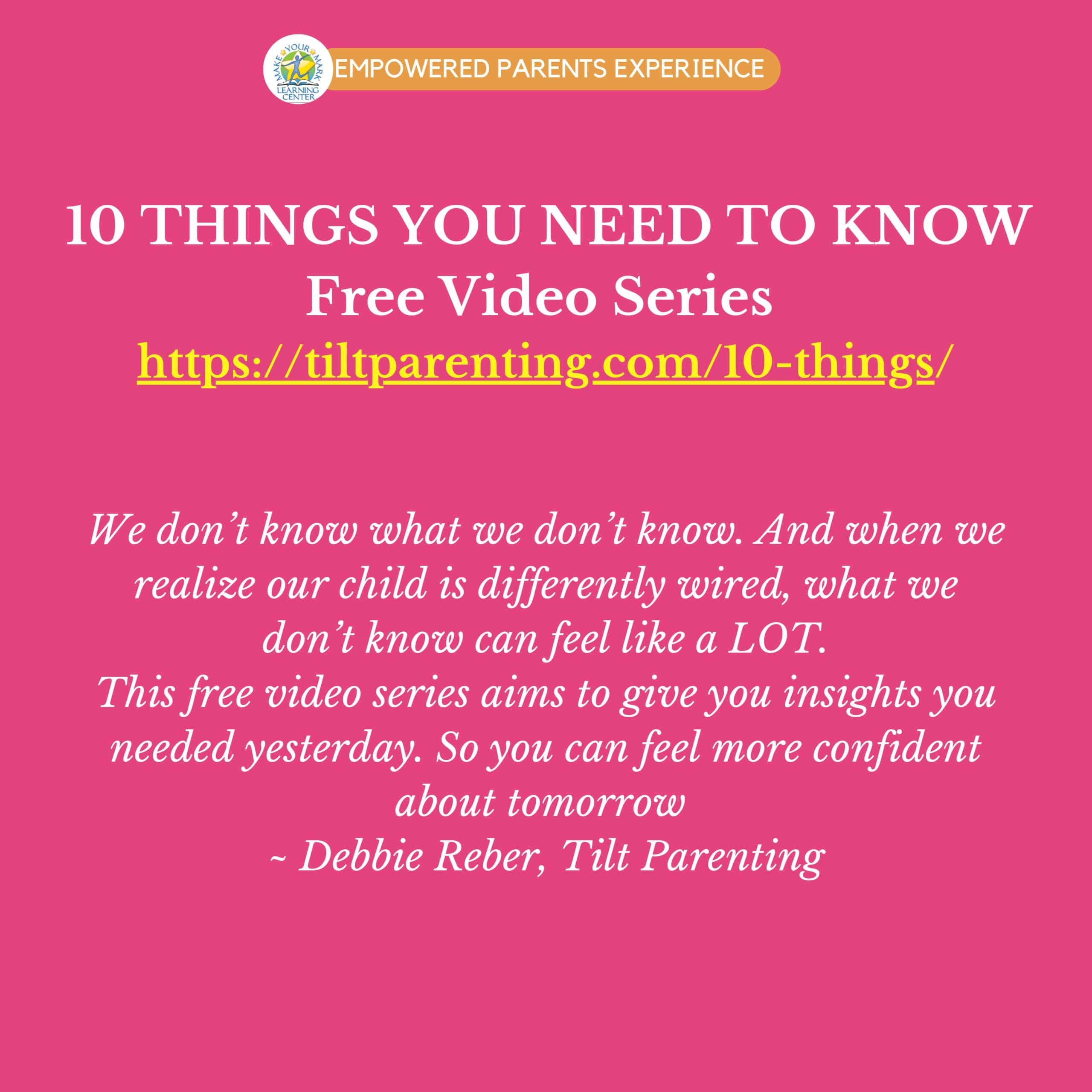 10 Things You Need to Know Free Video Series