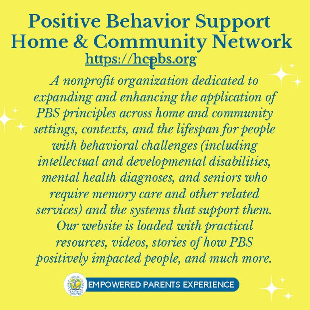 Positive Behavior Support Home & Community Network